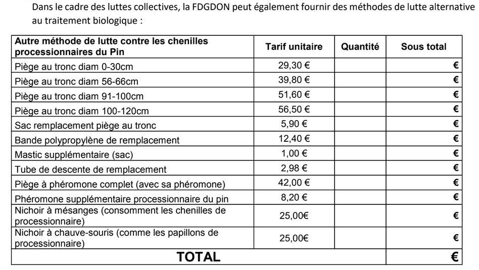 tarifs fdgdon49